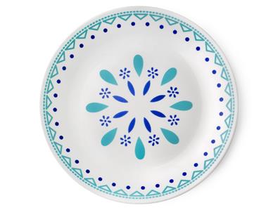 16-pc CORELLE Livingware SANTORINI SKY Dinnerware Set *Cobalt Teal Turquoise NEW