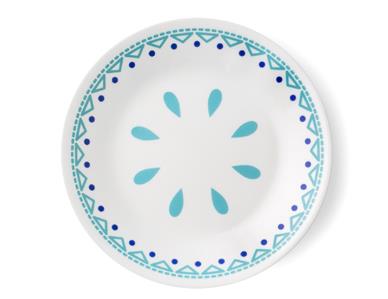 16-pc CORELLE Livingware SANTORINI SKY Dinnerware Set *Cobalt Teal Turquoise NEW
