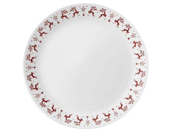16pc Corelle DANCER & PRANCER Dinnerware Set Christmas Holiday Red Gold Reindeer