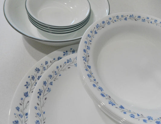 ❤️ 17-pc Corelle LILAC BLUSH DINNERWARE SET Plates Bowls *Purple Blue Floral