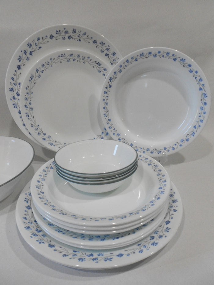 ❤️ 17-pc Corelle LILAC BLUSH DINNERWARE SET Plates Bowls *Purple Blue Floral