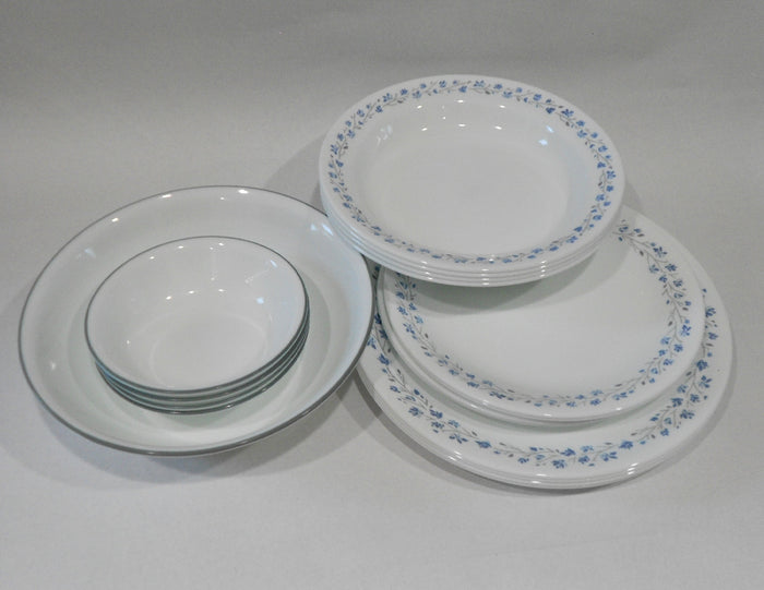 ❤️ 17-pc Corelle LILAC BLUSH DINNERWARE SET Plates Bowls *Purple Blue Floral