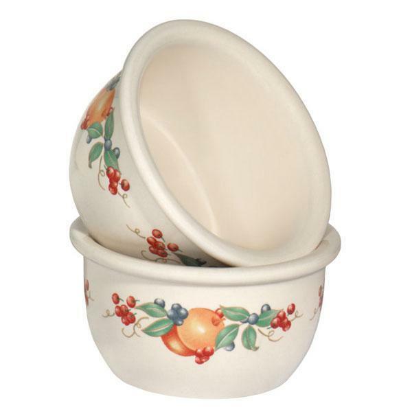 2-pk Corelle ABUNDANCE 7 oz Stoneware RAMEKIN Side Dish DESSERT Cup *NEW