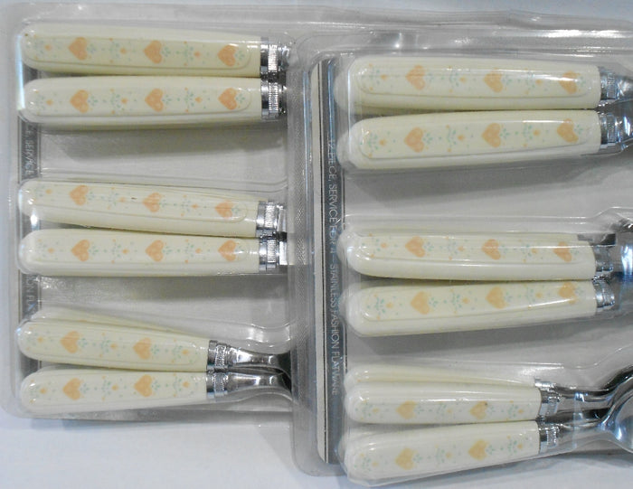 ❤️ 24-pc Corelle FOREVER YOURS FLATWARE SET Regent Sheffield Forks Knives Spoons