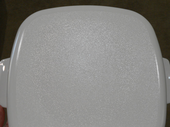❤️ 3-pc CORNINGWARE 1-Qt CASSEROLE & COVERS A-1-B Pyroceram Winter Frost White