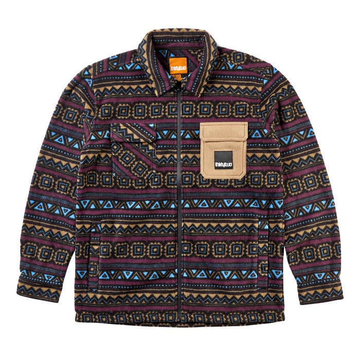 32 2026 Rest Stop Zip Fleece Shirt - Maroon