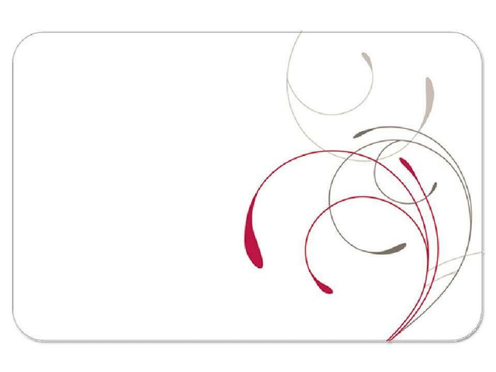 4 Corelle Coordinates SPLENDOR 17x11 Reversible RED GRAY Scrolls PLACEMATS *New
