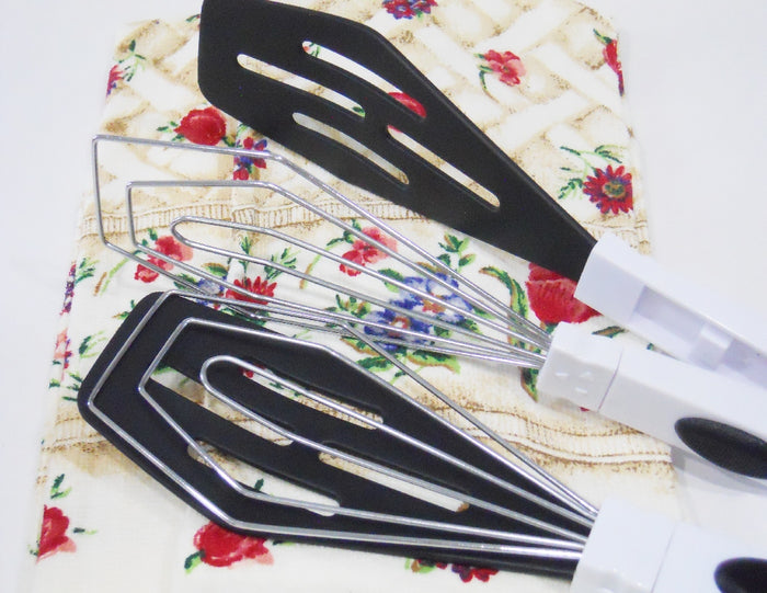 4-pc FLORAL TRELLIS Cotton Kitchen DISH TOWELS & Locking Turner Tongs UTENSILS