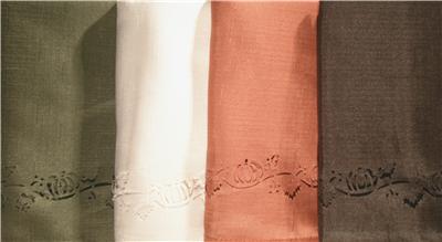 4-pk PUMPKIN HARVEST Laser Cut 17x17 DINNER NAPKINS Choose: IVORY ORANGE or DILL GREEN