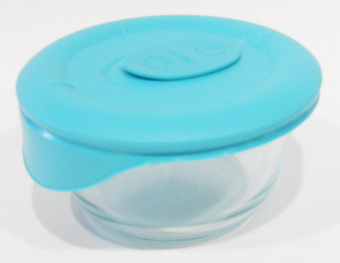 8200 PYREX PRO Storage 1.67 Cup ROUND Dish & Vented Cover Lid *TURQUOISE or BLUE