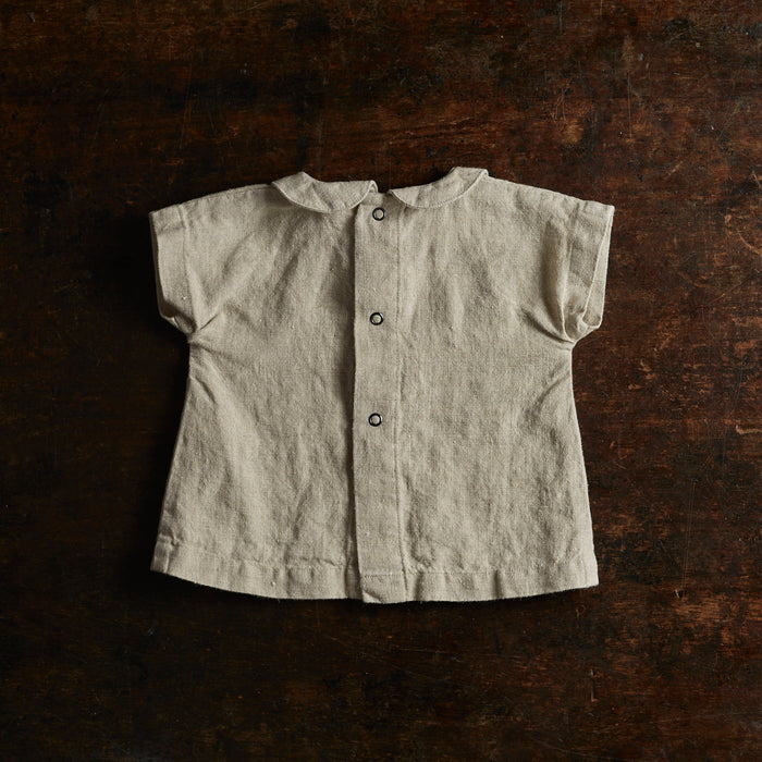 Alder Baby Tunic Top - Linen - Natural