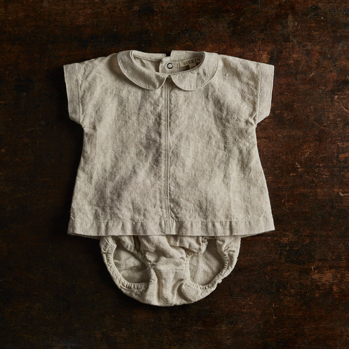 Alder Baby Tunic Top - Linen - Natural