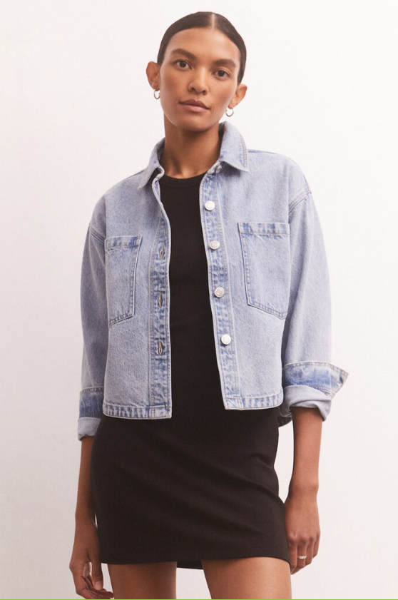 All Day Cropped Denim Jacket