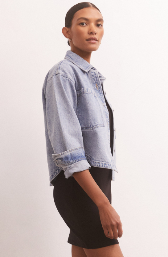 All Day Cropped Denim Jacket