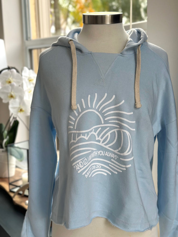 sky blue always hoodie
