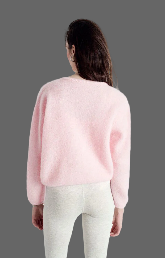 American vintage Cardigans ML Col Rond Dragee/C