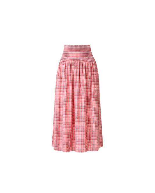 ANASTASIA SKIRT RED AQUA TARTAN