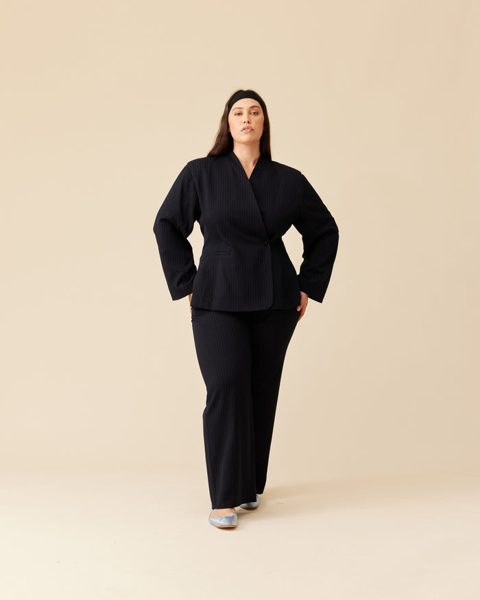 ANDRE PANT NAVY PINSTRIPE