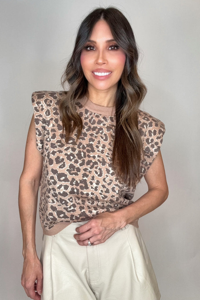 Style the Animal Print Sweater Knit Pullover Top exclusively at Born To Glam