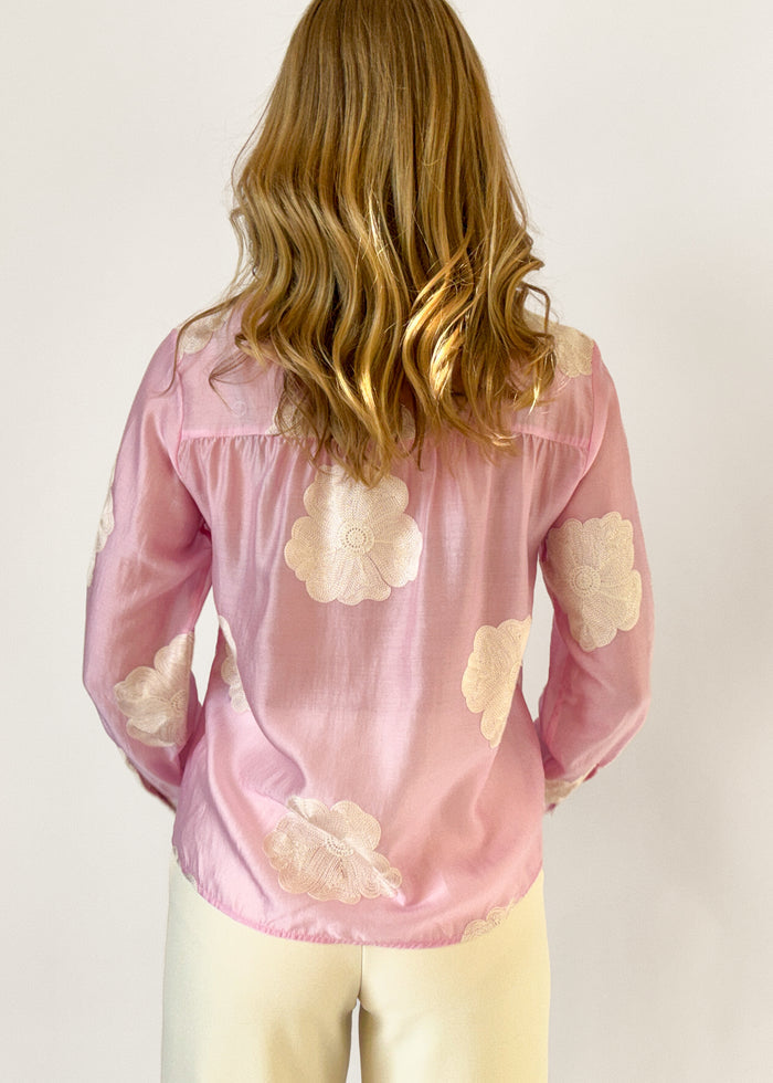 Astrid June Embroidered Button Down