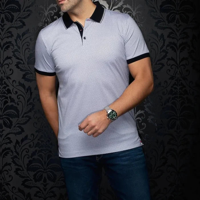 Au Noir Men's Seacliff Polo - White/Black