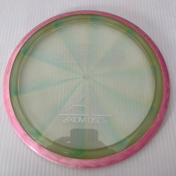 Pale DayGlo/Swirly Pink Rim/171g 11