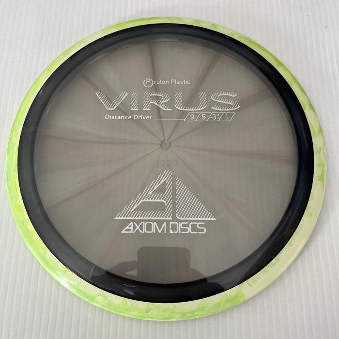Black & Super Dark Grey/Swirly DayGlo Rim/168g 14