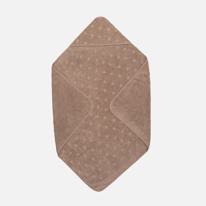 Baby Cotton Hooded Towel - Walnut