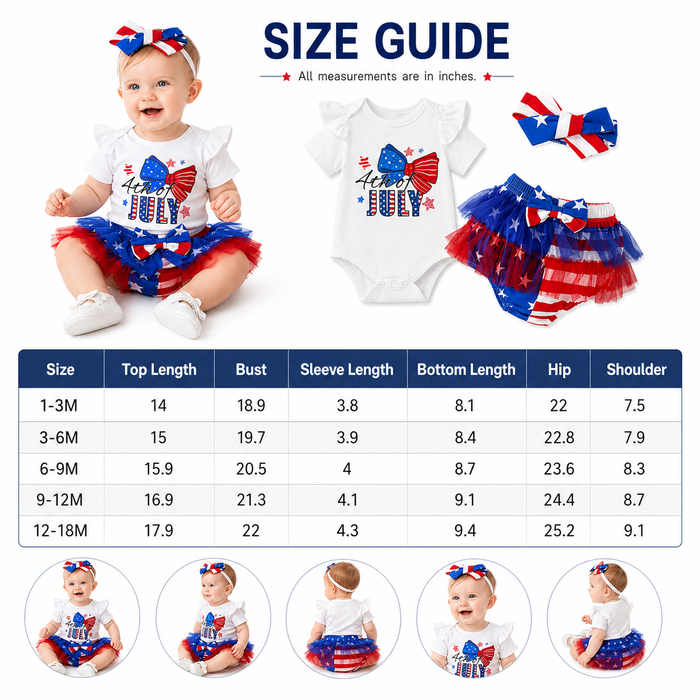 4th of July baby girl outfit with red white and blue tutu bloomer shorts