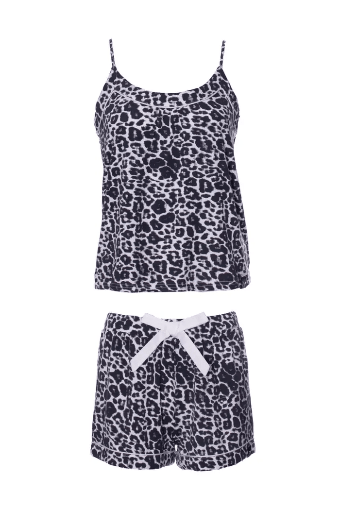 Bamboo Cami and Short Set Leopard - Intimate Whispers