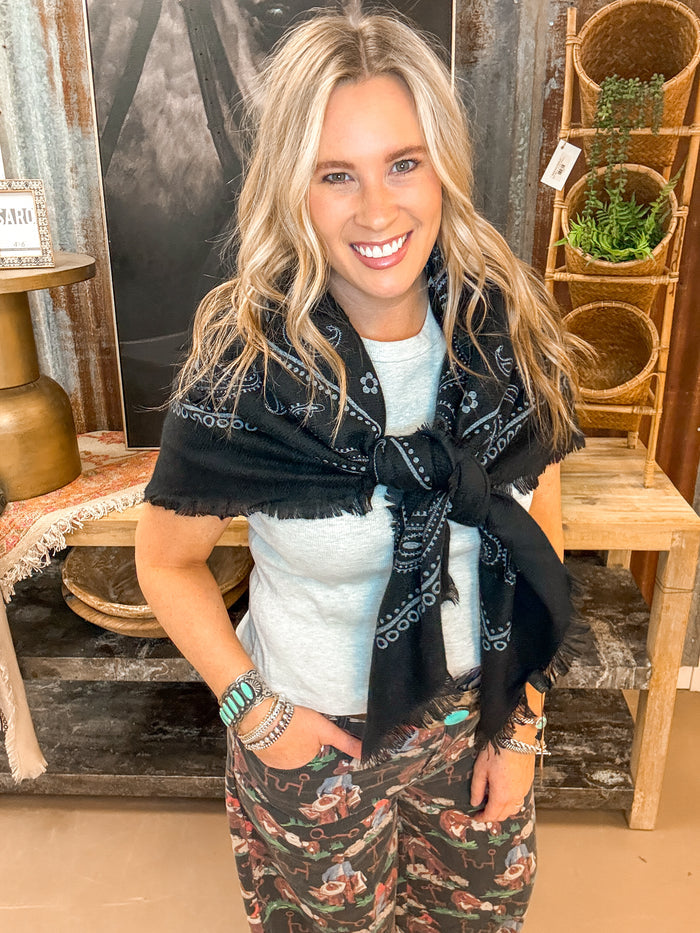 BANDANA SCARF, BLACK