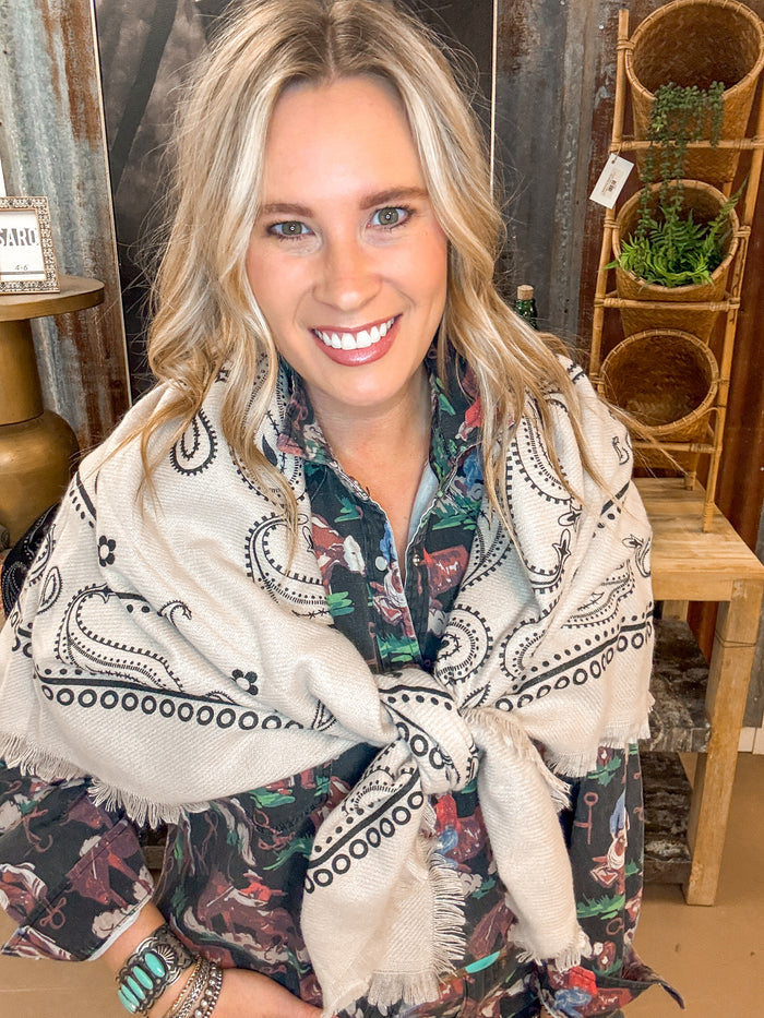 BANDANA SCARF, TAUPE