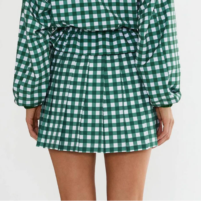 Beach Riot Irina Skirt - Fairway Green Check