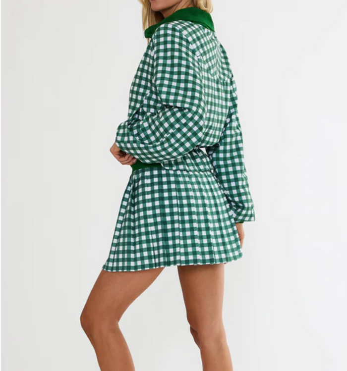 Beach Riot Casen Jacket - Fairway Green Check