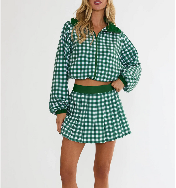 Beach Riot Casen Jacket - Fairway Green Check