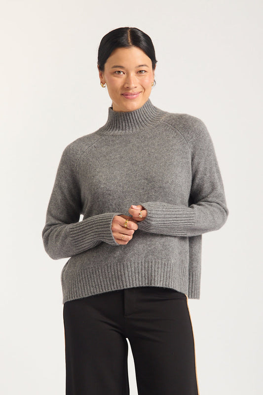 Bebe Cashmere Polo In Shadow