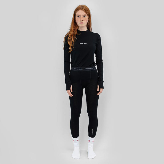 Beyond Medals Merino Baselayer Thermal Top - Black