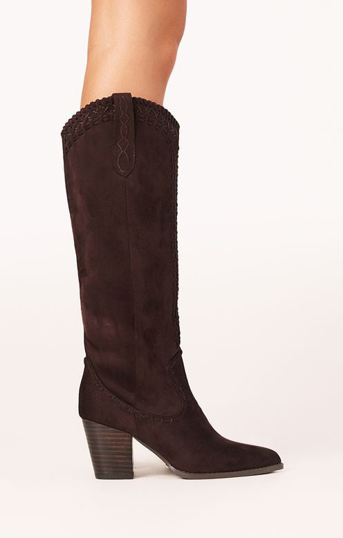 Billini Finley Cowboy Boot ~ Chocolate Suede