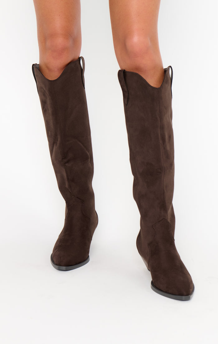 Billini Helix Boot ~ Dark Cacao Suede