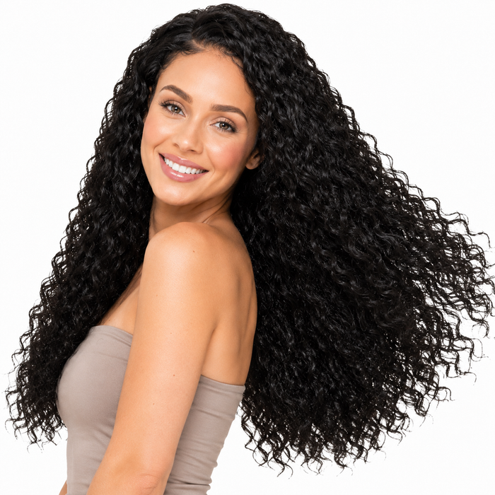 Black Curly Wig Long Natural Volume 65 cm Soft Curls XL