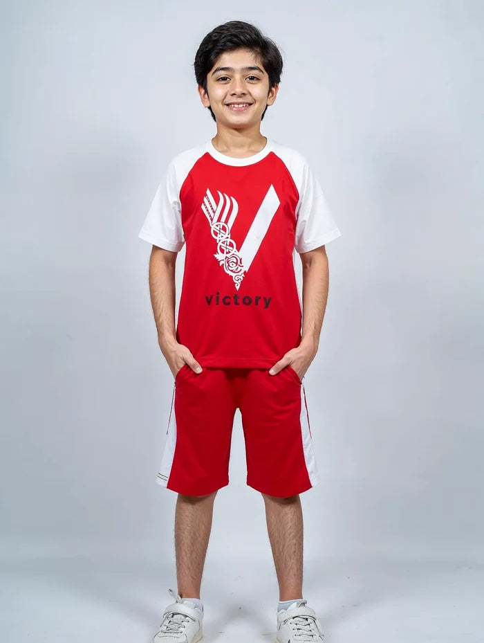 Boys Raglan T-Shirt & Shorts Set - Hinz Clothing