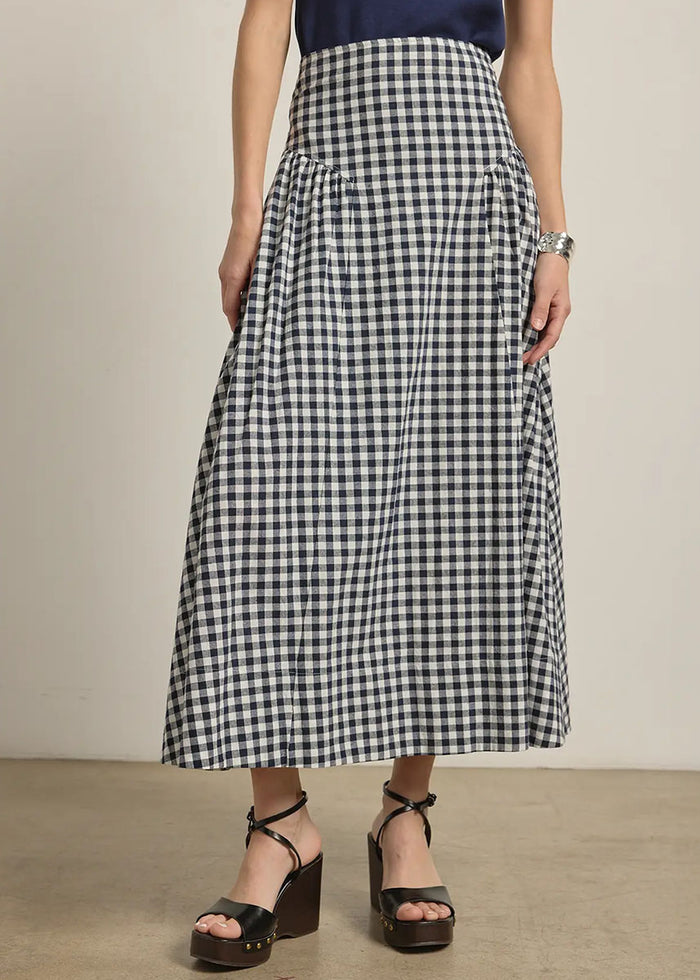 Brinley Gingham Midi Skirt