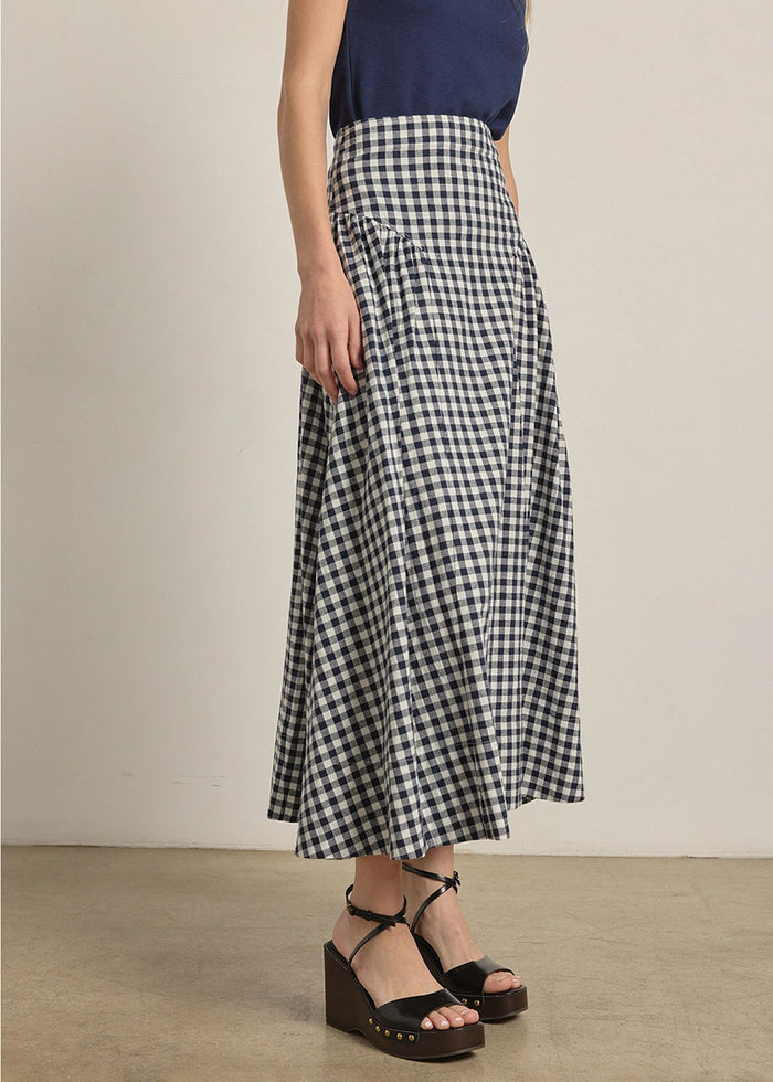Brinley Gingham Midi Skirt