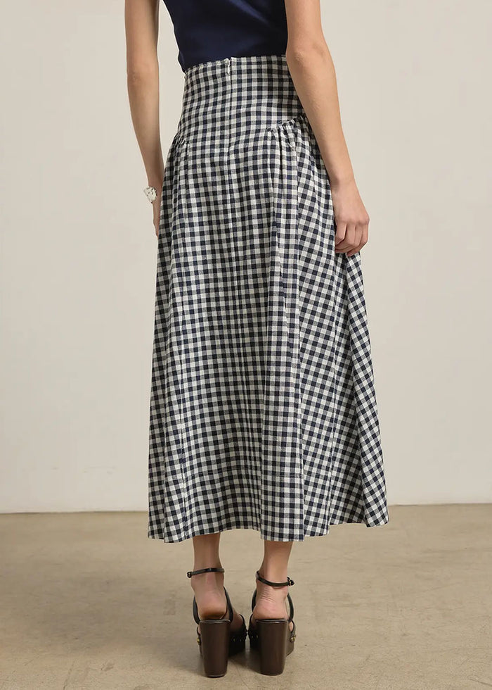 Brinley Gingham Midi Skirt