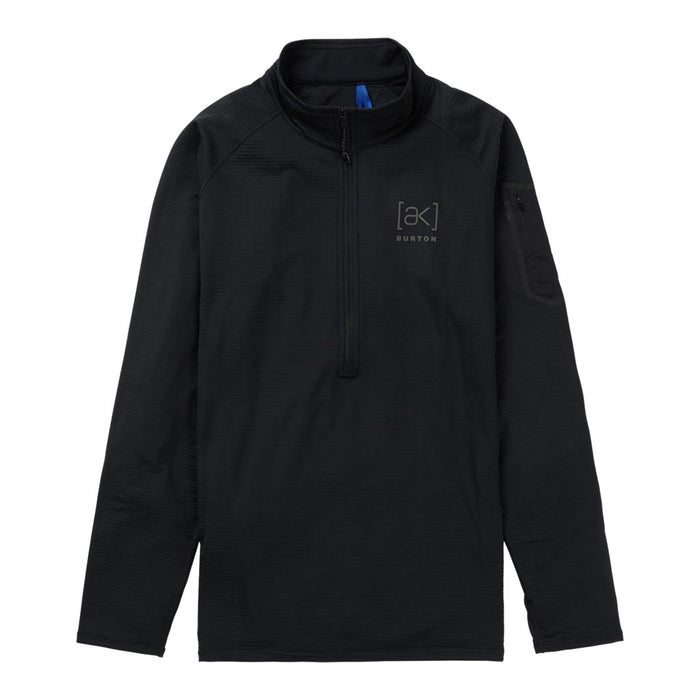 Burton AK Helium Half Zip Grid Fleece - True Black