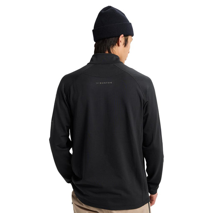 Burton AK Helium Half Zip Grid Fleece - True Black
