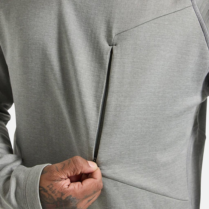 Burton Multipath Grid Crew Fleece - Sharkskin