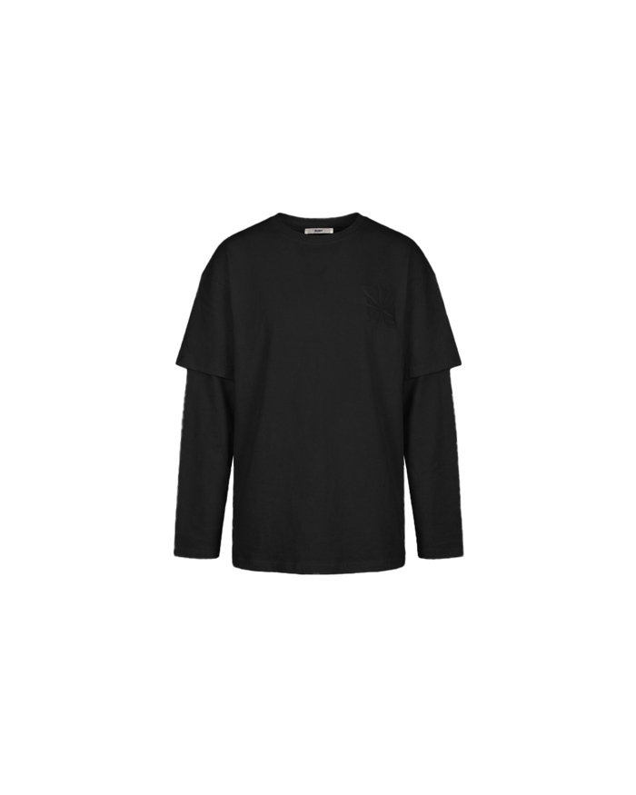 BUTTERFLY LAYERED T-SHIRT BLACK