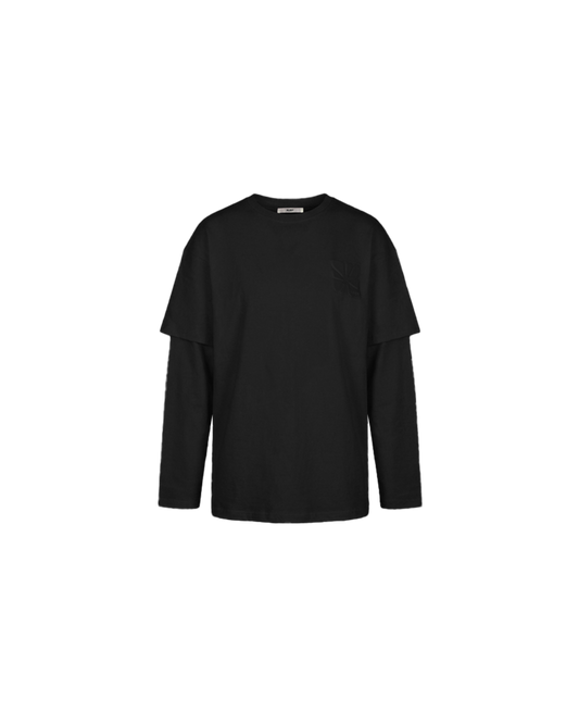BUTTERFLY LAYERED T-SHIRT BLACK