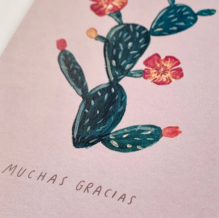 Cactus Blossom Gracias Card